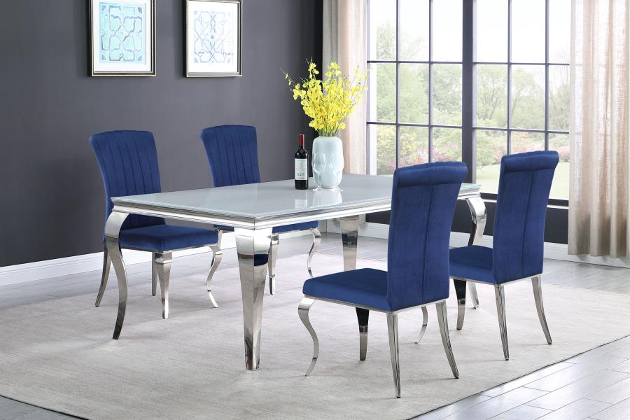 Carone Silver Dining Table - MyWaynesHome #