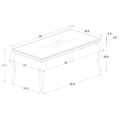 Carone Silver Dining Table - MyWaynesHome #
