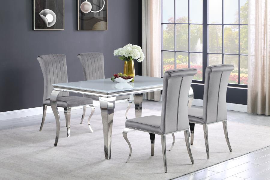 Carone Silver Dining Table - MyWaynesHome #