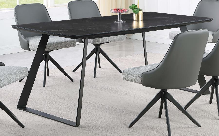 Smith Black Dining Table - MyWaynesHome #