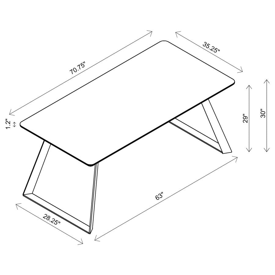 Smith Black Dining Table - MyWaynesHome #