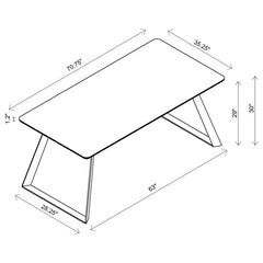 Smith Black Dining Table - MyWaynesHome #