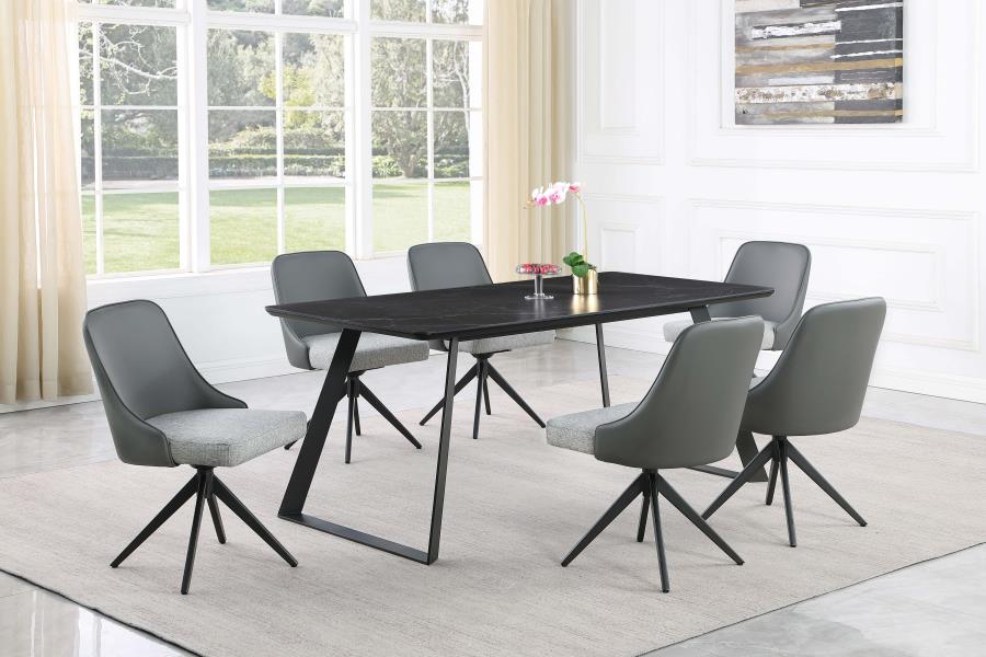 Smith Black Dining Table - MyWaynesHome #