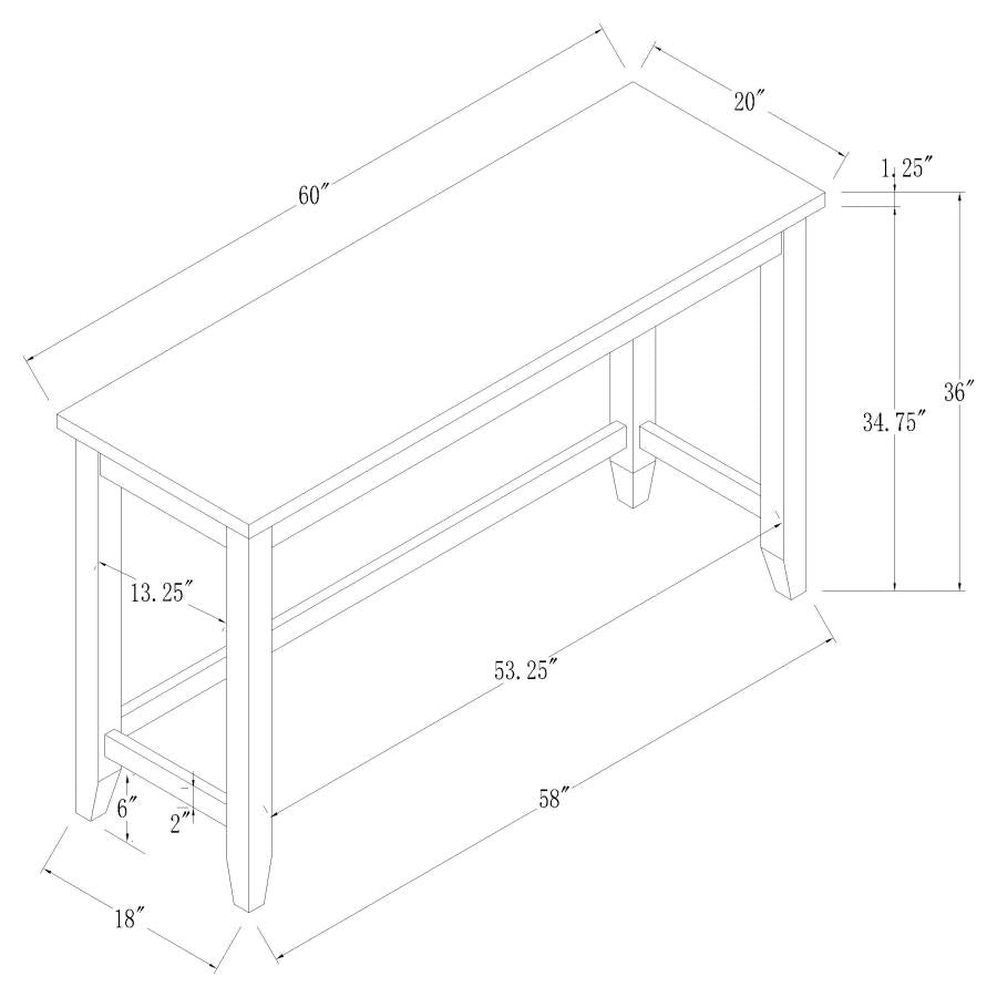 Toby White Counter Height Dining Table - MyWaynesHome #