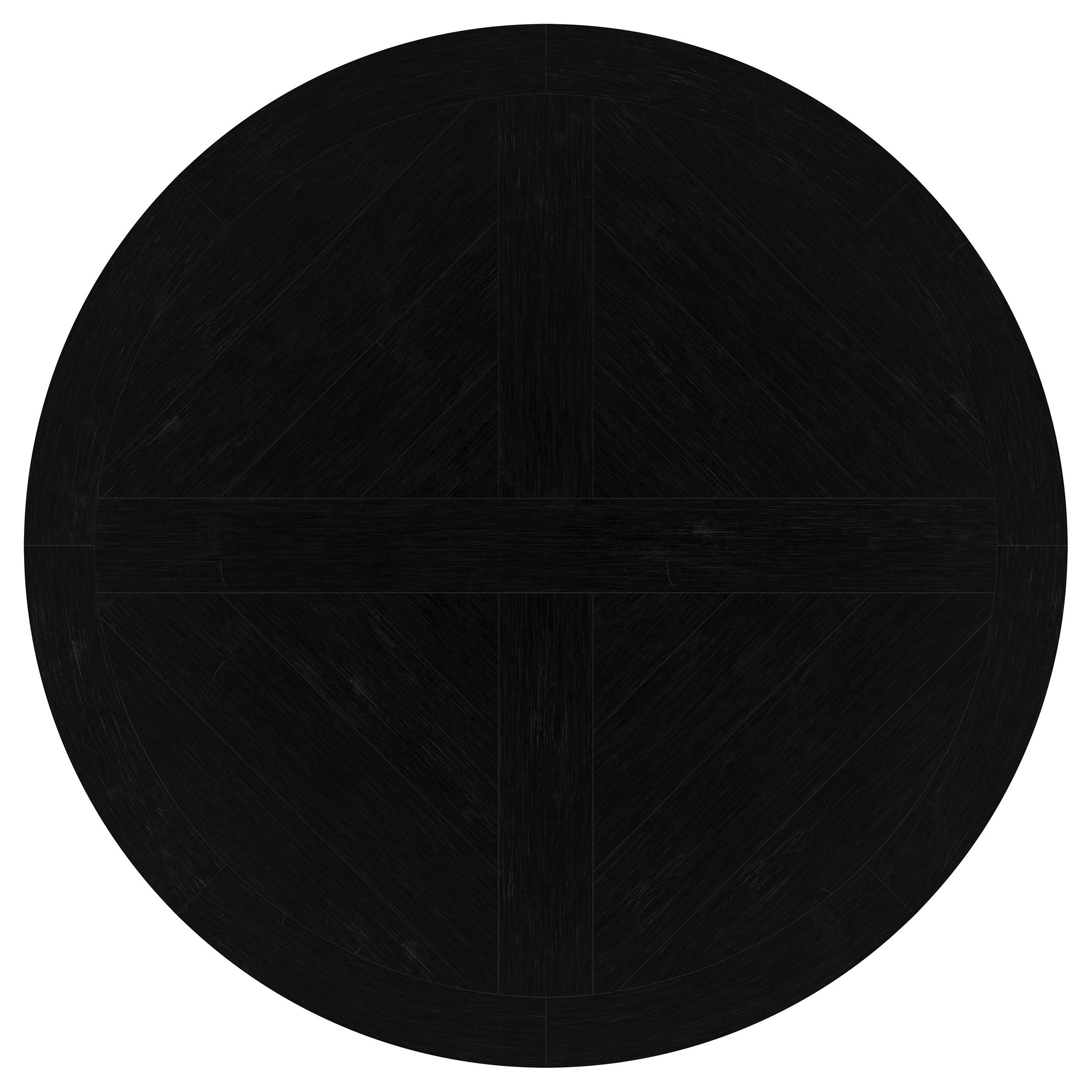 Florence Round 60-inch Pedestal Base Dining Table Black - MyWaynesHome #