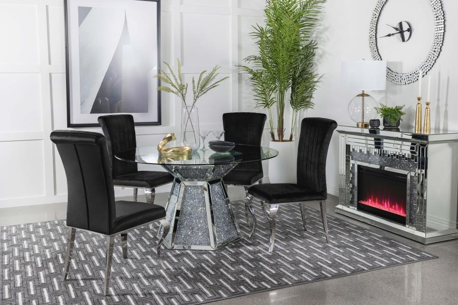 Quinn Silver Dining Table - MyWaynesHome #