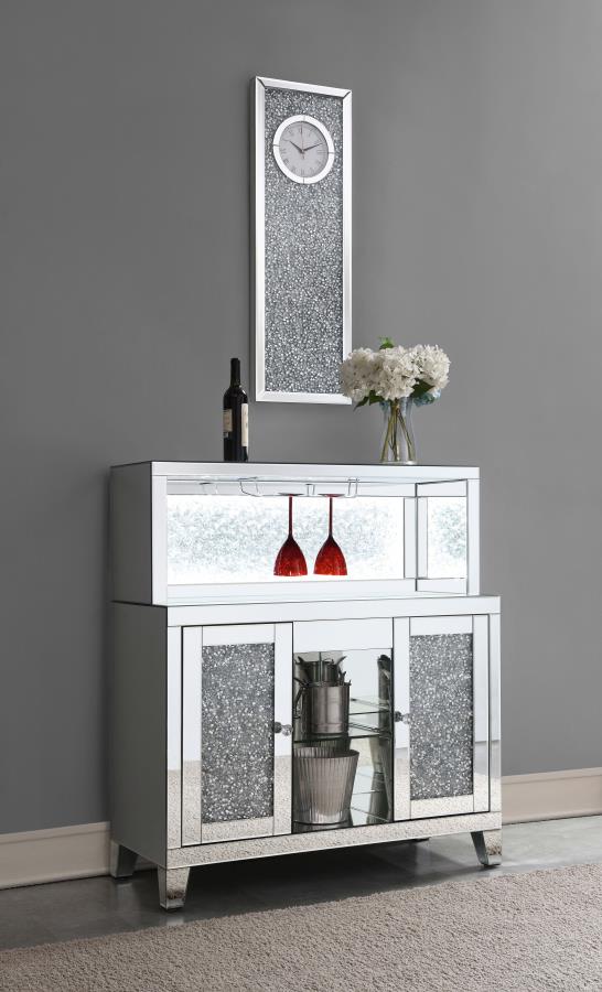 Yvaine Silver Bar Cabinet - MyWaynesHome #