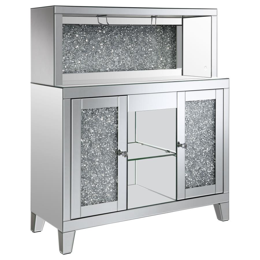 Yvaine Silver Bar Cabinet - MyWaynesHome #