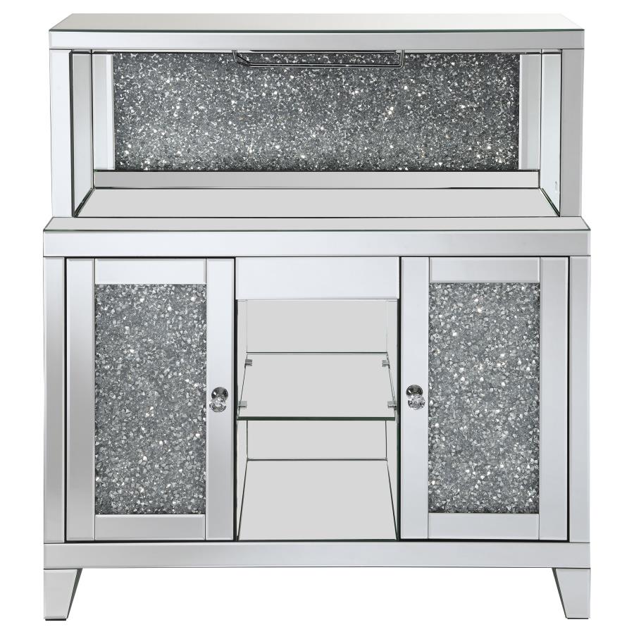 Yvaine Silver Bar Cabinet - MyWaynesHome #