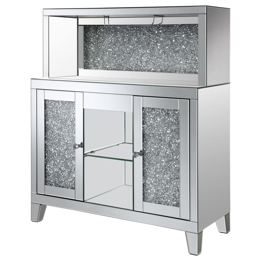 Yvaine Silver Bar Cabinet - MyWaynesHome #