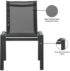 Nizuc - Outdoor Patio Dining Chair With Gray Frame (Set of 2)