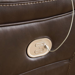 Dunleith - Zero Wall Recliner w/PWR HDRST - Chocolate