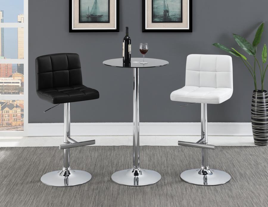 Lenny White Adjustable Bar Stool - MyWaynesHome #
