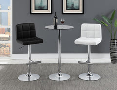 Lenny White Adjustable Bar Stool - MyWaynesHome #