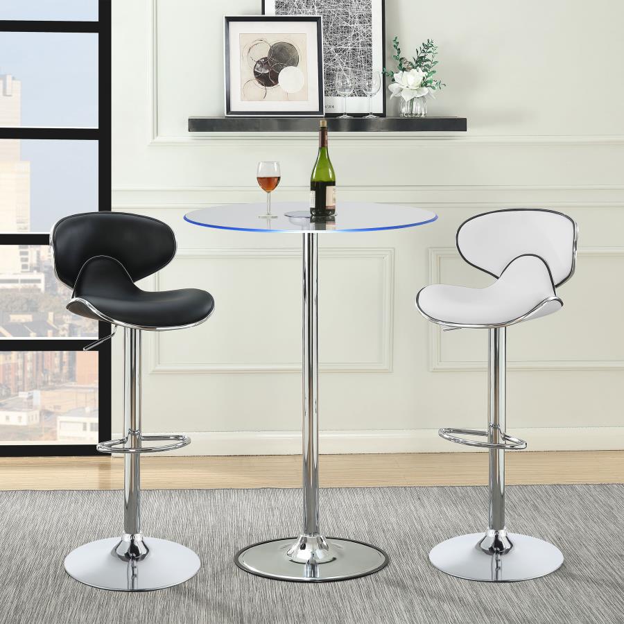 Edenton Black Adjustable Bar Stool - MyWaynesHome #