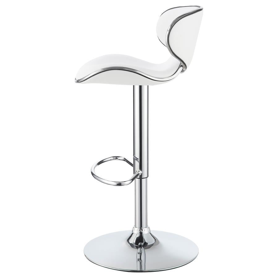 Edenton White Adjustable Bar Stool - MyWaynesHome #