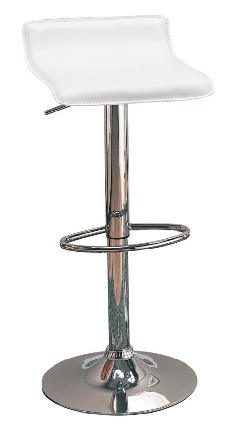 Bidwell White Adjustable Bar Stool - MyWaynesHome #