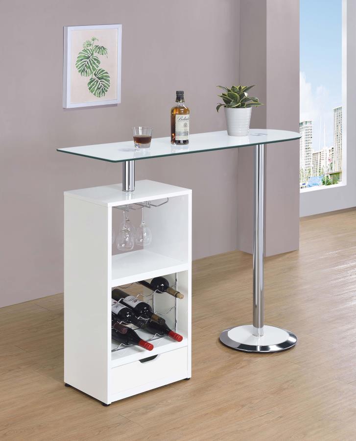 Koufax White Bar Table - MyWaynesHome #