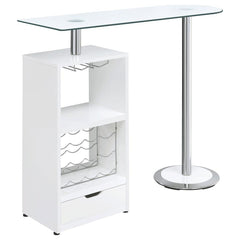 Koufax White Bar Table - MyWaynesHome #