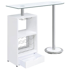 Koufax White Bar Table - MyWaynesHome #