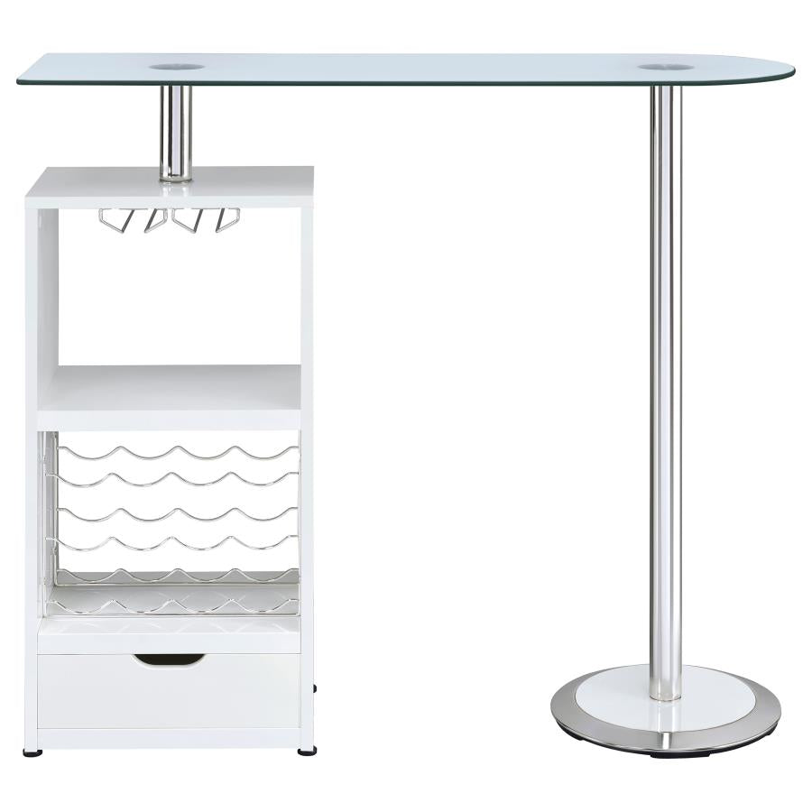 Koufax White Bar Table - MyWaynesHome #