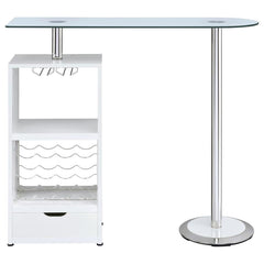 Koufax White Bar Table - MyWaynesHome #