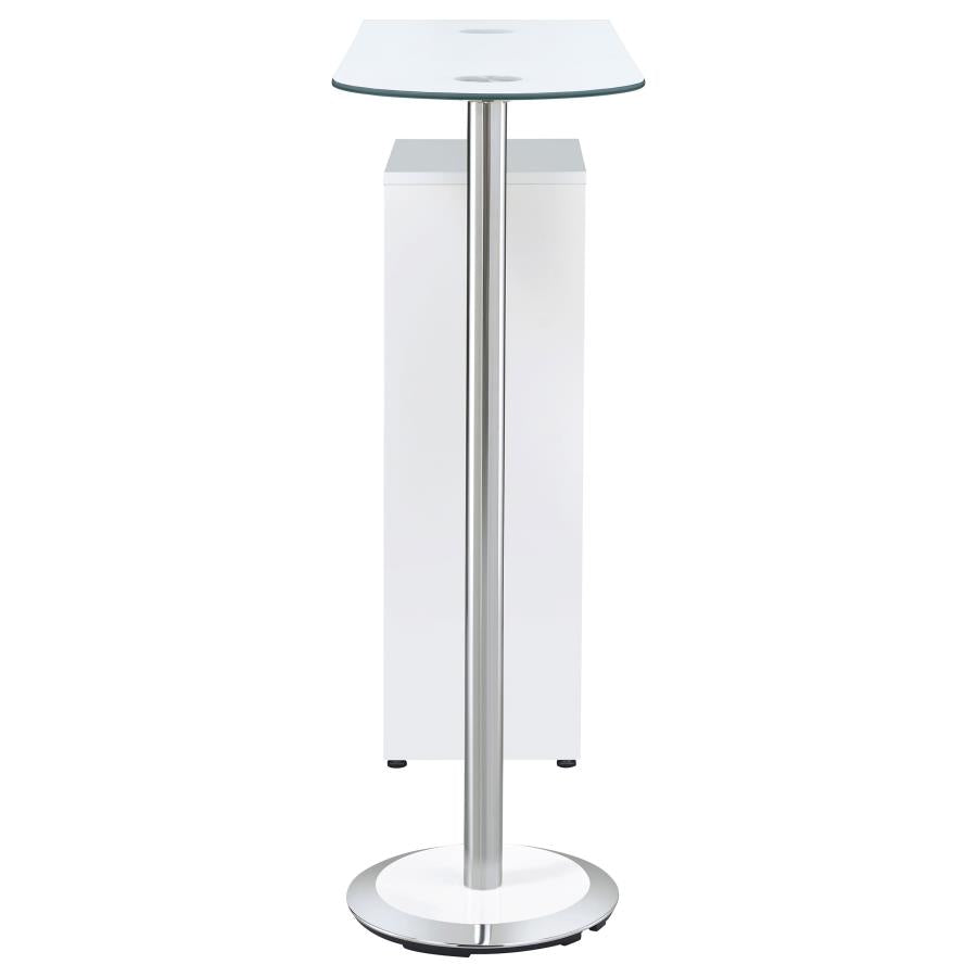 Koufax White Bar Table - MyWaynesHome #