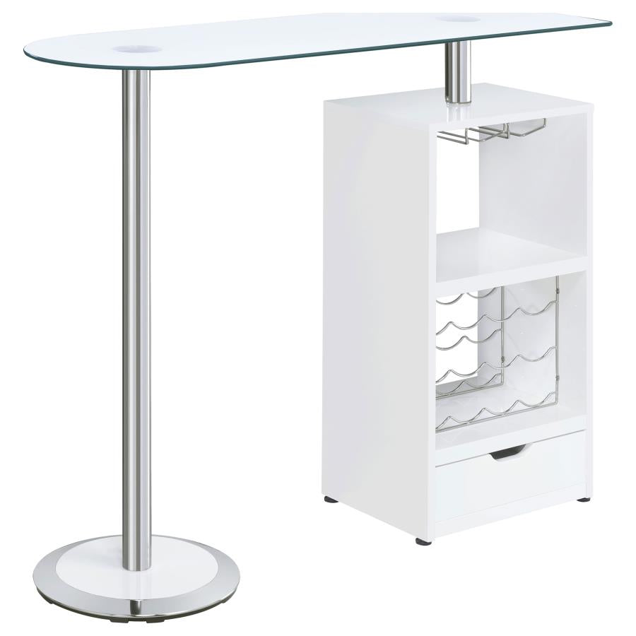 Koufax White Bar Table - MyWaynesHome #