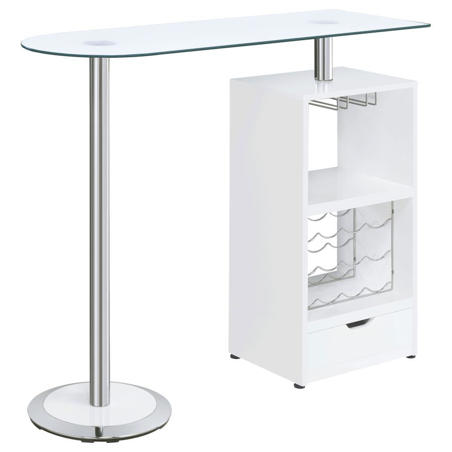 Koufax White Bar Table - MyWaynesHome #