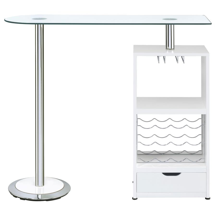 Koufax White Bar Table - MyWaynesHome #