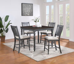 Wiley Brown 5 Pc Counter Height Dining Set - MyWaynesHome #