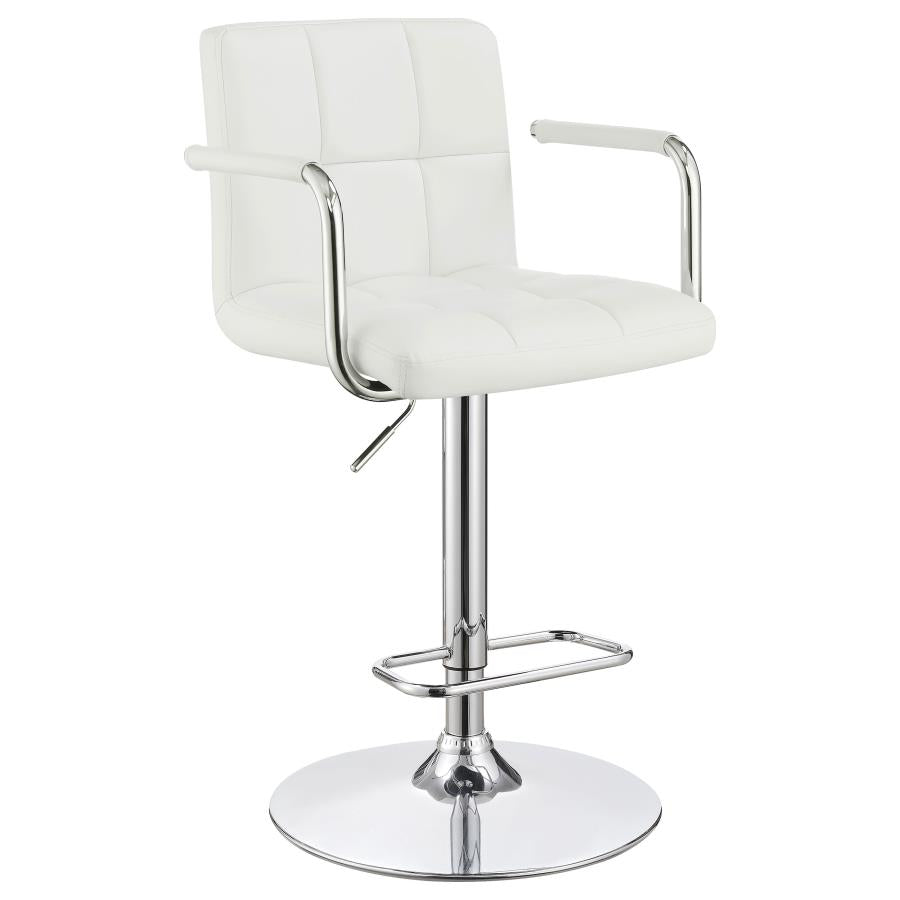 Palomar White Adjustable Bar Stool - MyWaynesHome #