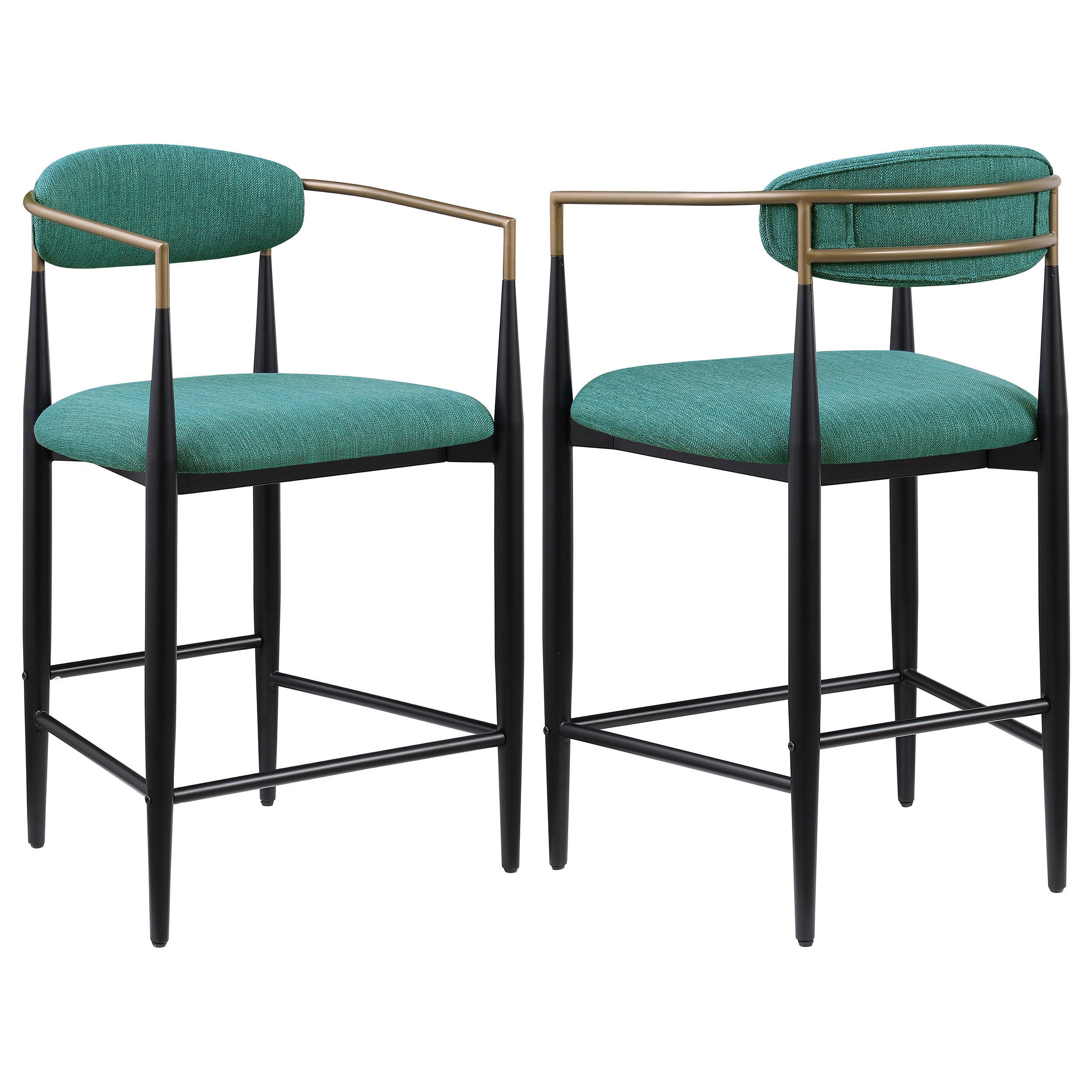Tina Fabric Upholstered Counter Chair Green (set Of 2) - MyWaynesHome #