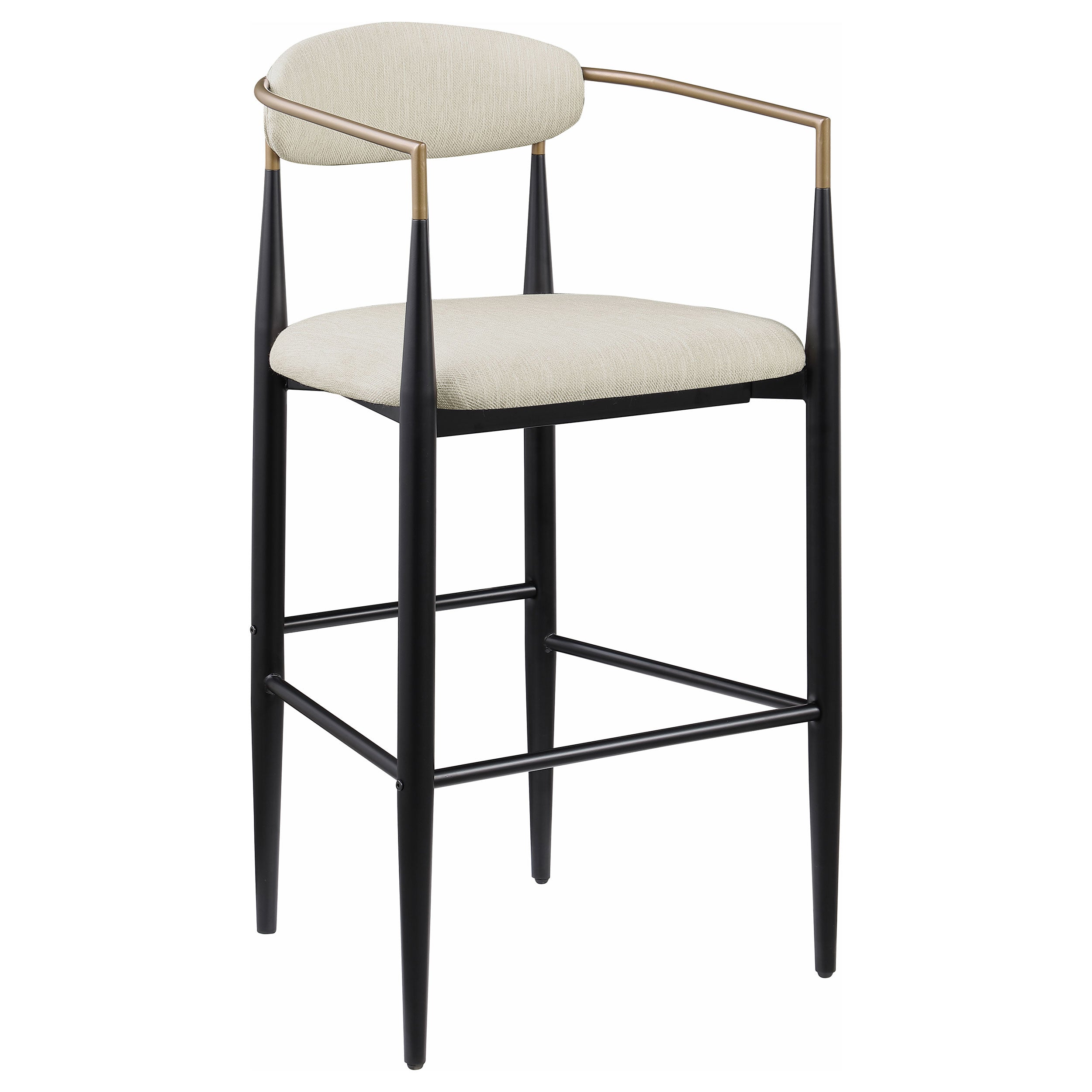 Tina Fabric Upholstered Bar Chair Beige (set Of 2) - MyWaynesHome #