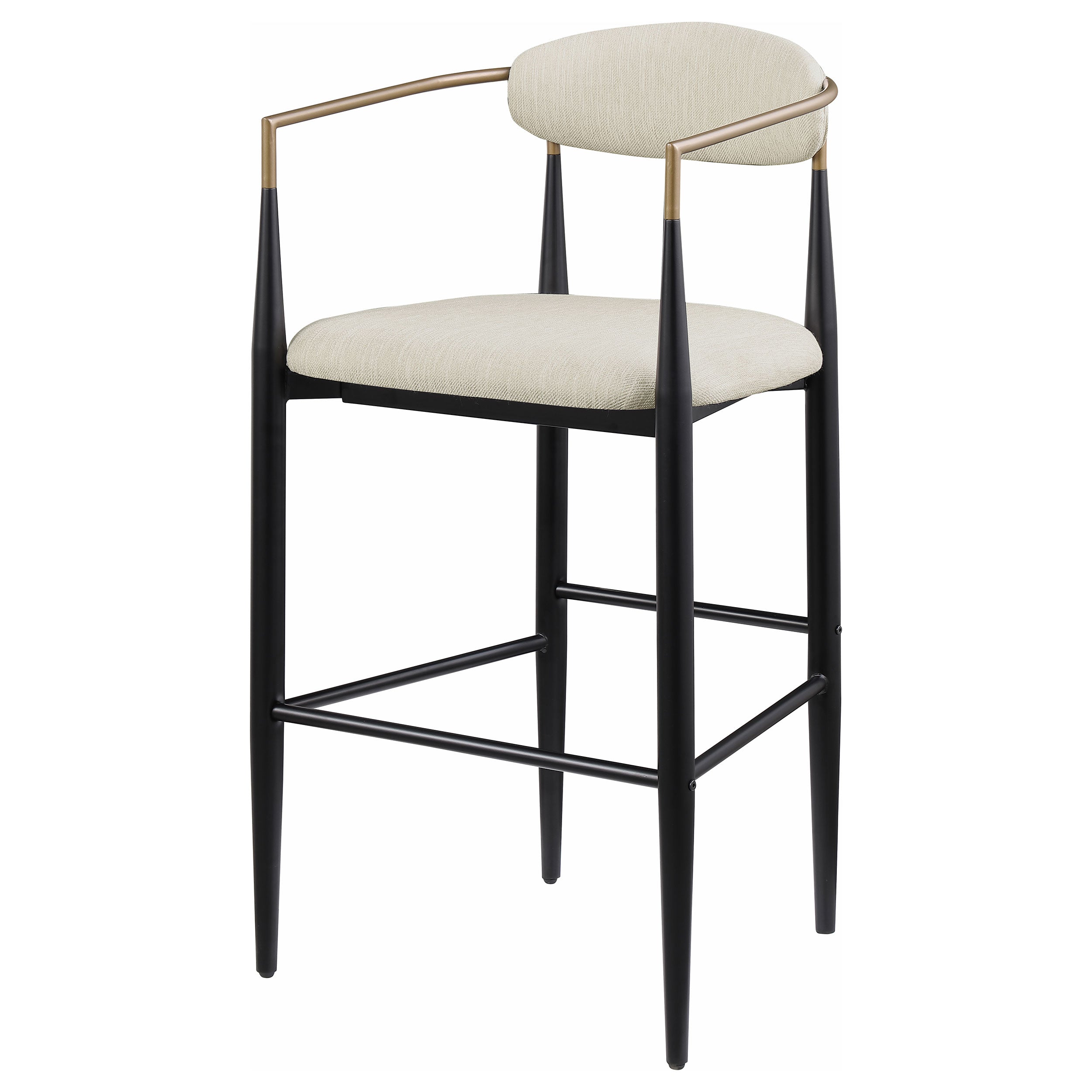 Tina Fabric Upholstered Bar Chair Beige (set Of 2) - MyWaynesHome #