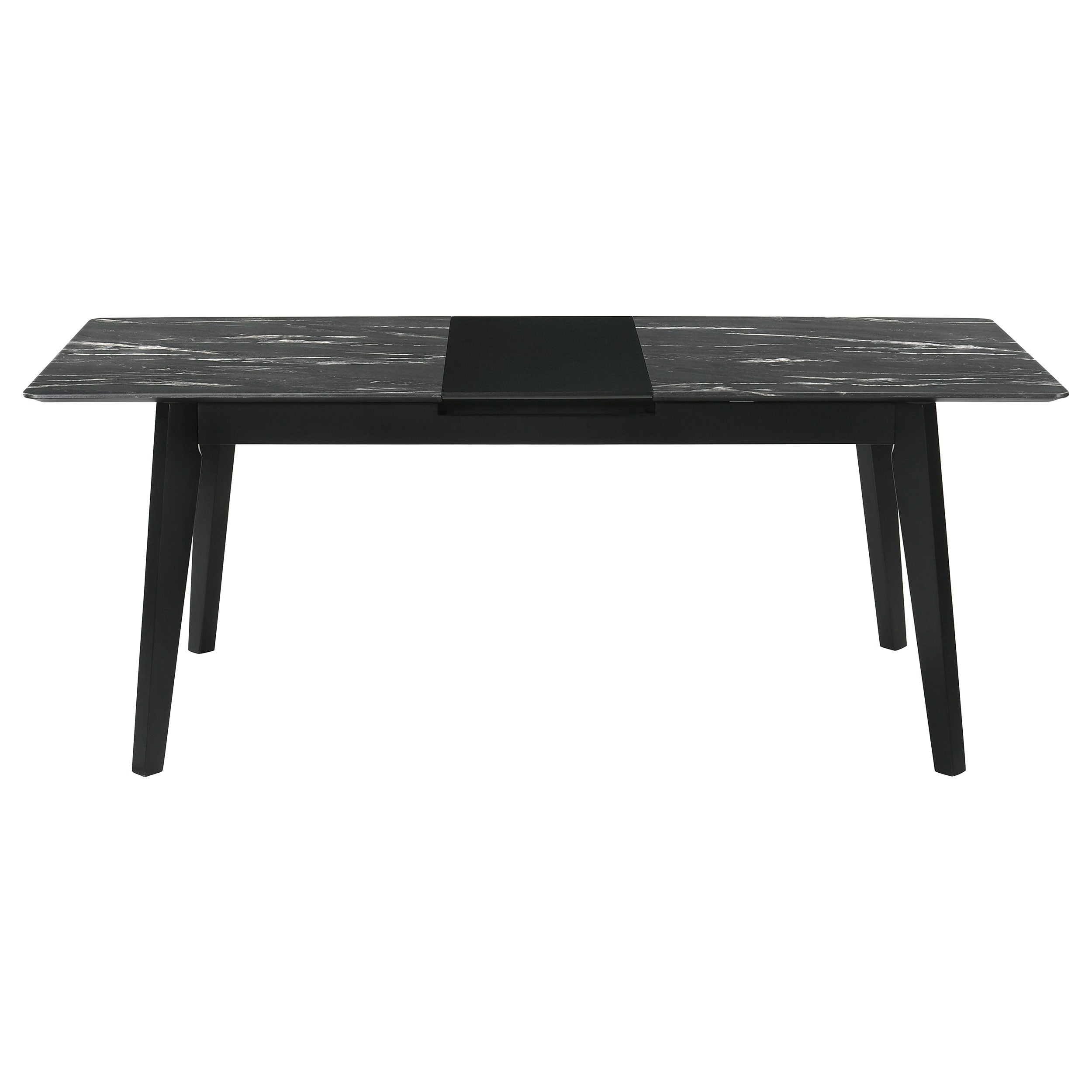 Crestmont 78-inch Extension Dining Table Black Faux Marble - MyWaynesHome #