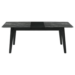Crestmont 78-inch Extension Dining Table Black Faux Marble - MyWaynesHome #