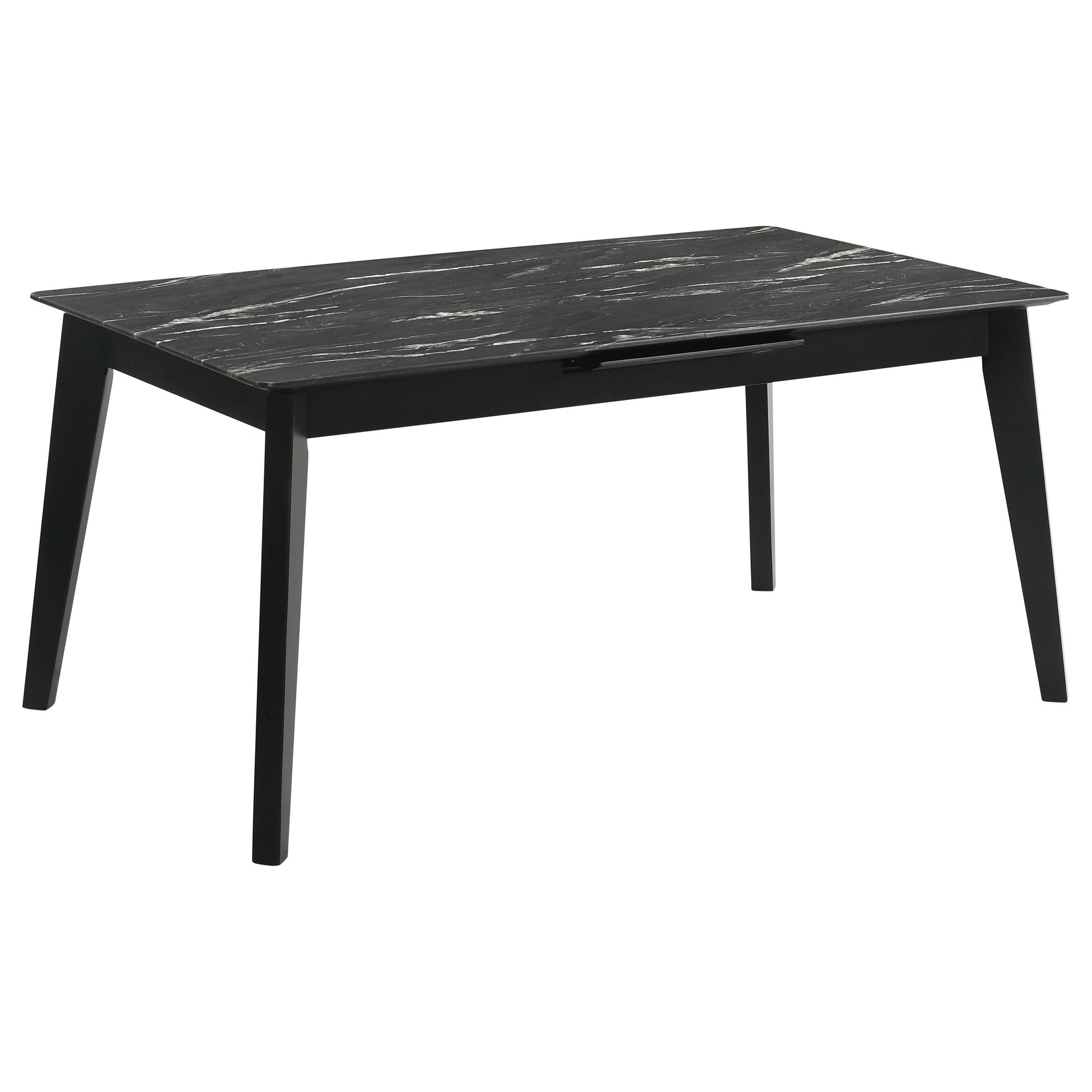 Crestmont 78-inch Extension Dining Table Black Faux Marble - MyWaynesHome #
