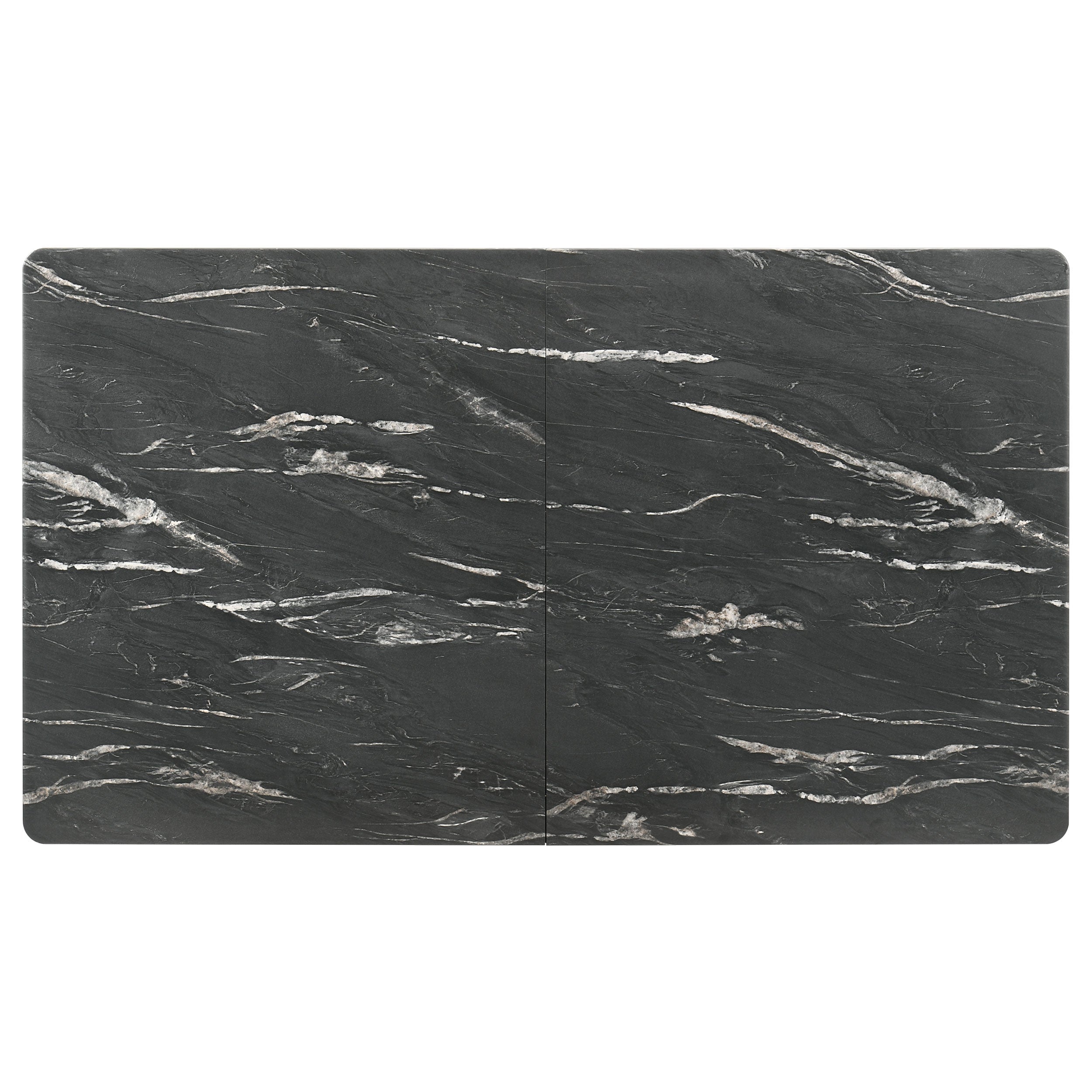 Crestmont 78-inch Extension Dining Table Black Faux Marble - MyWaynesHome #