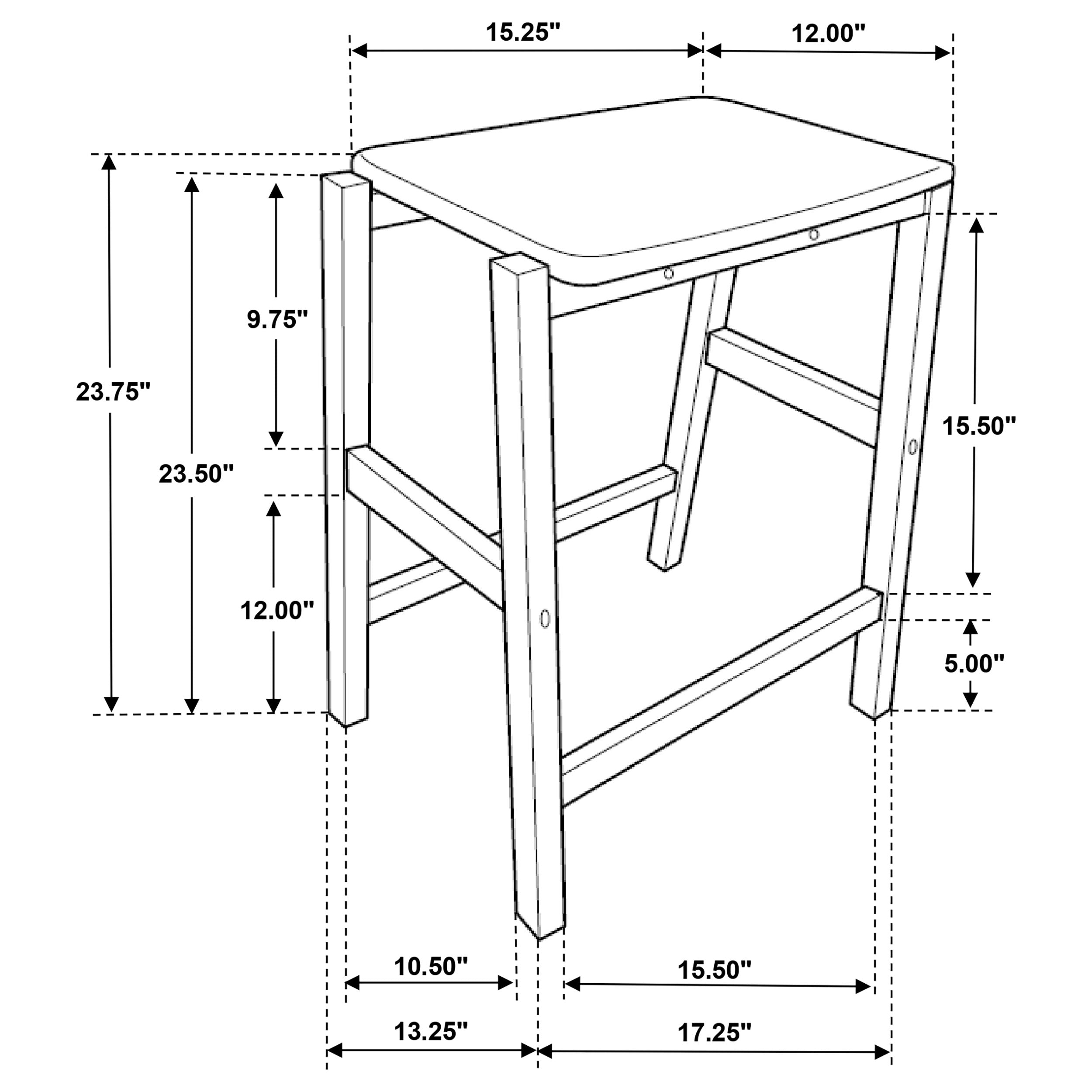 Edgeworth 3-piece Kitchen Island Counter Height Table Set White - MyWaynesHome #