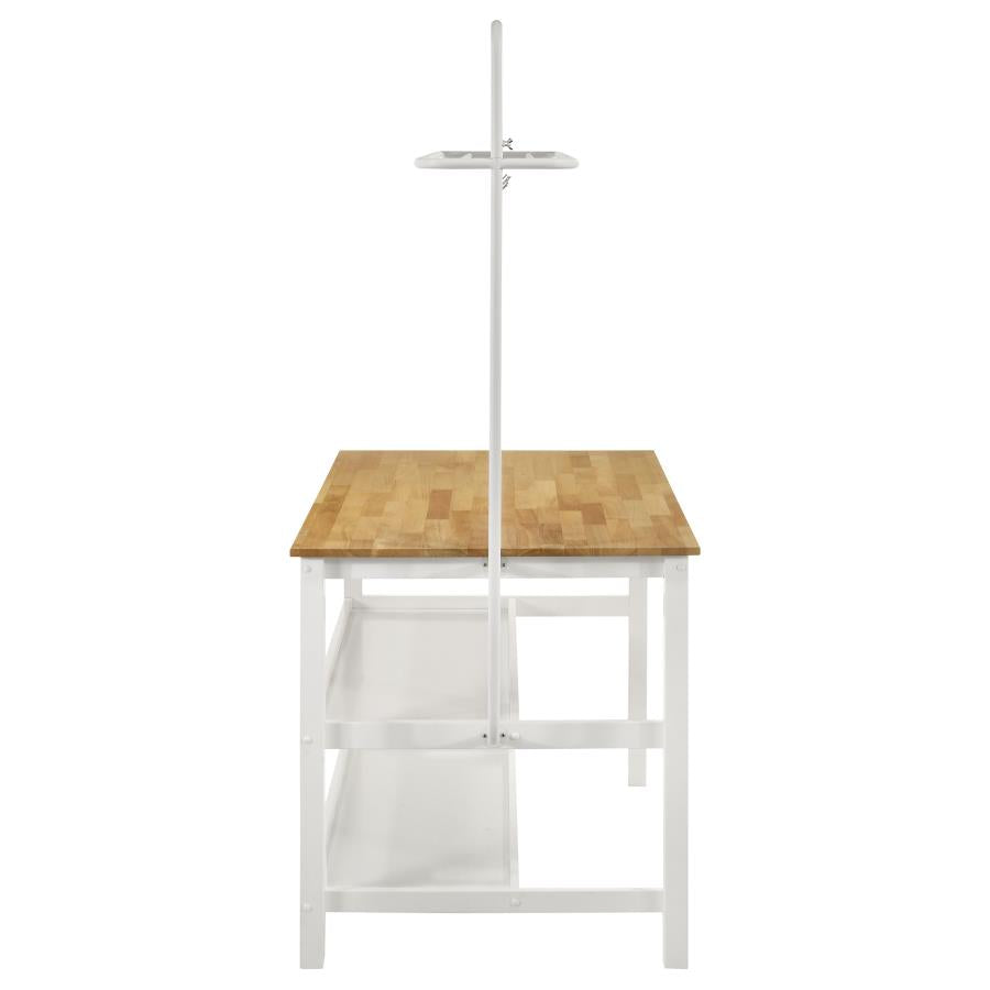 Hollis Brown Kitchen Island Table - MyWaynesHome #