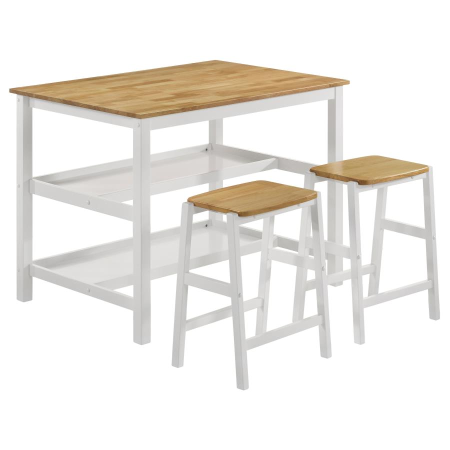 Hollis Brown Kitchen Island Table - MyWaynesHome #