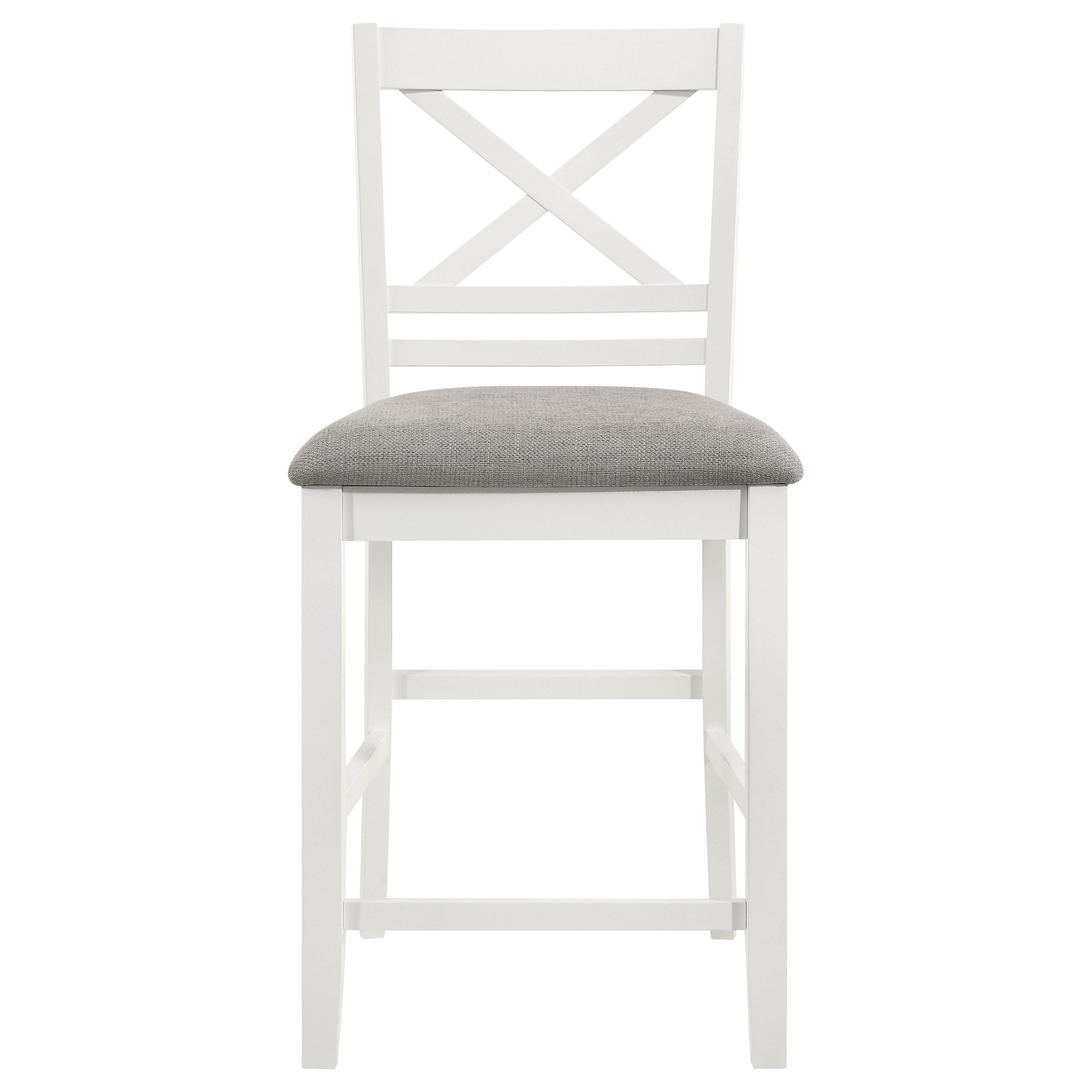 Hollis Wood Counter Chair With Cushion White (set Of 2) - MyWaynesHome #