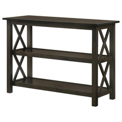 Rachelle - 2-Shelf Wood Entryway Console Table - Deep Merlot