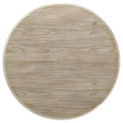 Trofello Round 60-inch Pedestal Dining Table White Washed - MyWaynesHome #
