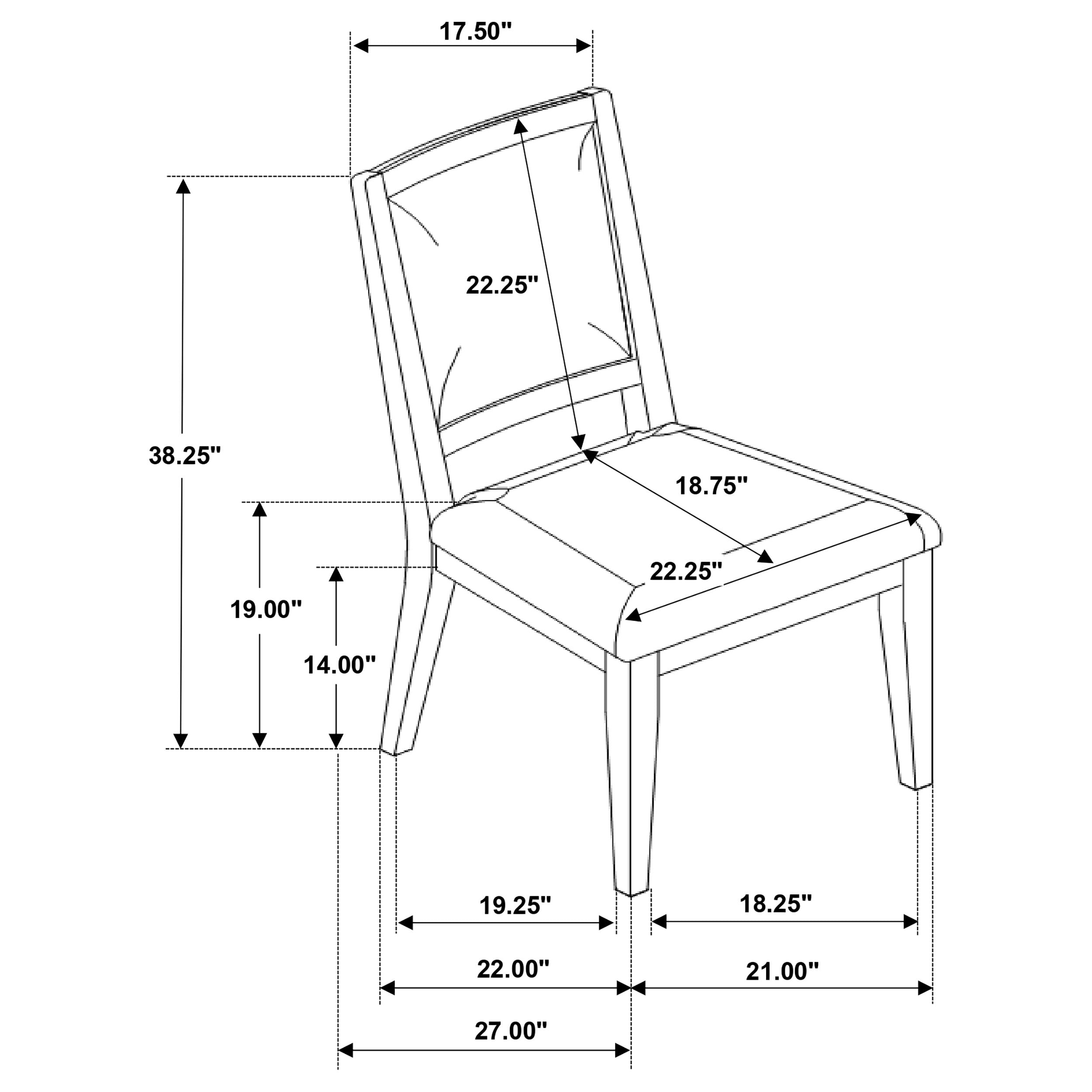 Trofello Cushioned Dining Side Chair White Washed (set Of 2) - MyWaynesHome #