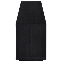 Deiter - 79" TV Stand Fireplace Media Console - Black