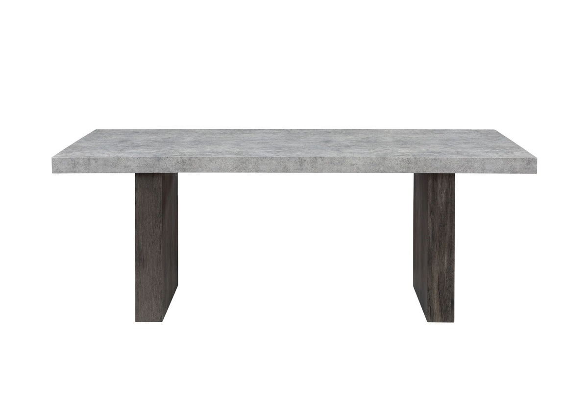 D2410 - Dining Table With Brown Legs - Gray
