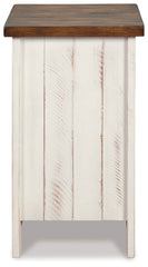 Wystfield - Chair Side End Table - White / Brown