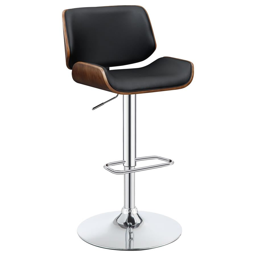 Folsom Black Adjustable Bar Stool - MyWaynesHome #